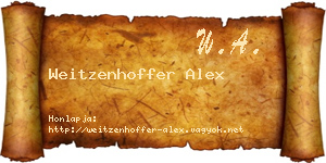 Weitzenhoffer Alex névjegykártya