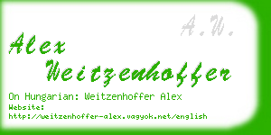 alex weitzenhoffer business card